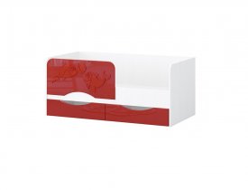 Красный металлик / Белый древесный