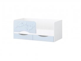 Нежно-голубой / Белый древесный