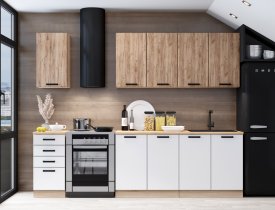 Дуб крафт табачный / Белый софтач