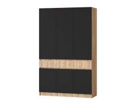 дуб крафт золотой / черный матовый