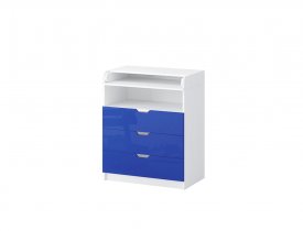 Белый древесный / Тёмно-синий металлик