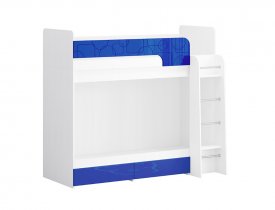 Белый древесный / Темно-синий металлик